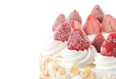 tatlı çilekli tatlı dondurma pastası.