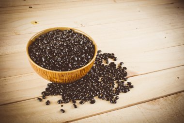 ahşap arka plan - vintage film fil ile yumuşak odak üzerinde kırmızı fasulye