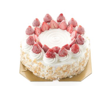 tatlı çilekli tatlı dondurma pastası.