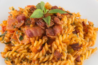 ahşap üzerine Penne makarna