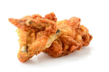 beyaz üzerine kızarmış tavuk