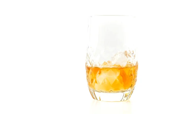 Verre wisky sur blanc — Photo