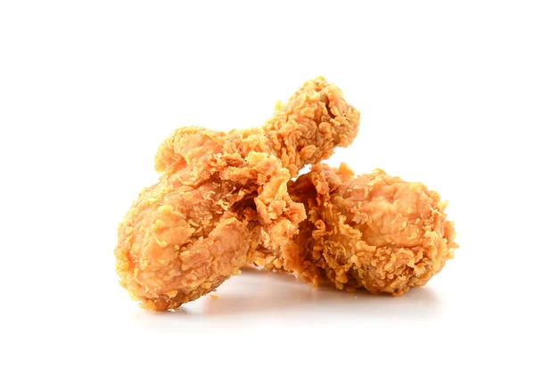 Frango frito em branco — Fotografia de Stock