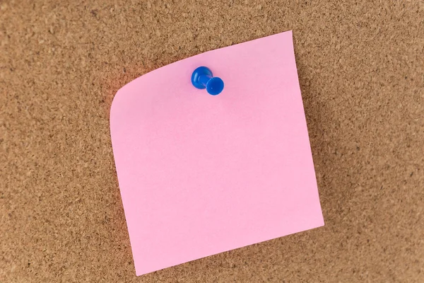 Sticky note on cork board — Stock Photo, Image