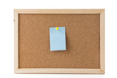 cork board üzerinde yapışkan not