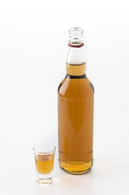 Beyaz riskli şişesinde