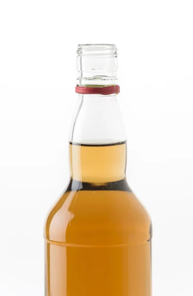 Wisky Flasche auf weißem Hintergrund Stockbild