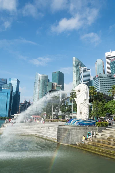 Singapore, Jul 16 2015: Se Merilon staty på Marina Bay jag — Stockfoto