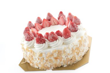 tatlı çilekli tatlı dondurma pastası.