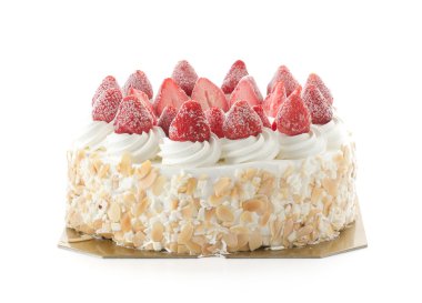 tatlı çilekli tatlı dondurma pastası.