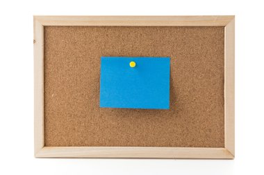 cork board üzerinde yapışkan not