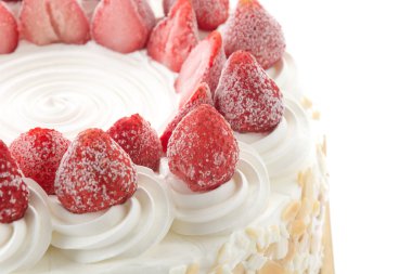 tatlı çilekli tatlı dondurma pastası.