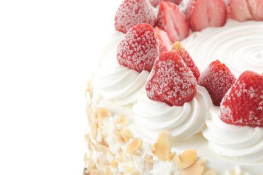 tatlı çilekli tatlı dondurma pastası.