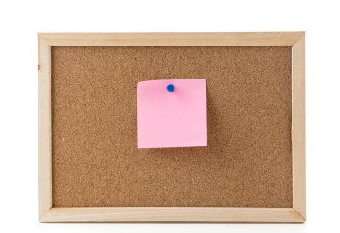 cork board üzerinde yapışkan not