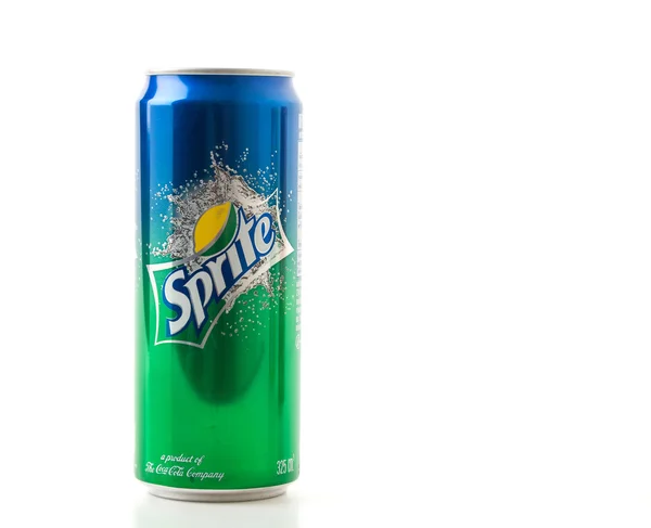 Bangkok Tayland 6 Ağustos 2015, beyaz zemin üzerine Sprite kutular — Stok fotoğraf