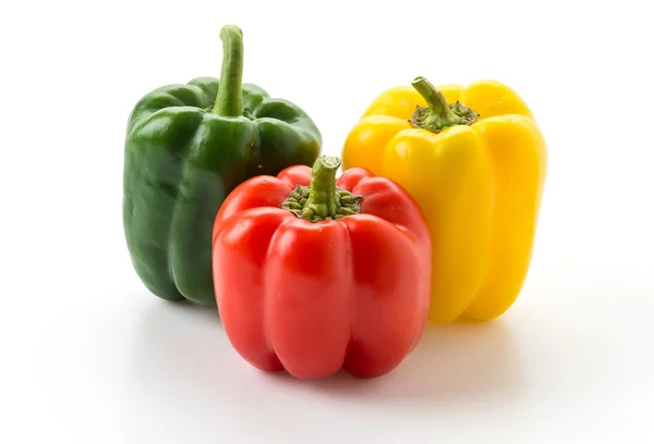 Sweet peppers on white background — Stock Photo, Image