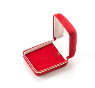 Beyaz arkaplanda mücevher kutusu