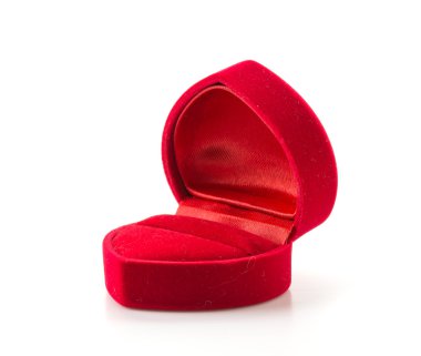 Beyaz arkaplanda mücevher kutusu