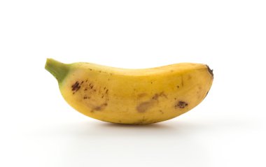 beyaz zemin üzerine altın muz