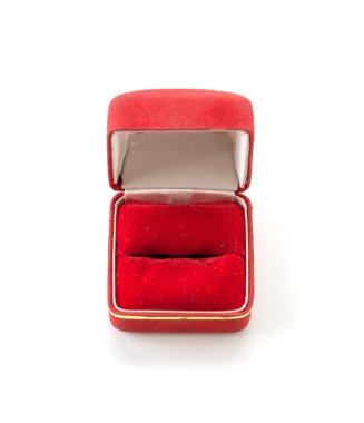 Beyaz arkaplanda mücevher kutusu