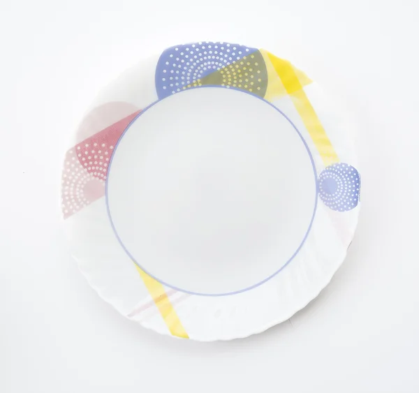 White plate on white background — Stock Photo, Image