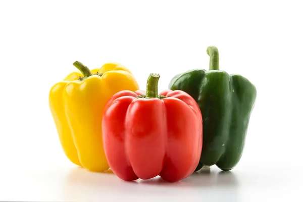 Sweet peppers on white background — Stock Photo, Image