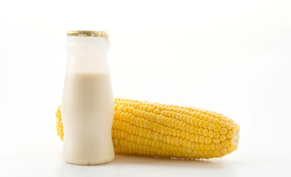 Corn milk on white background — Stock Photo, Image