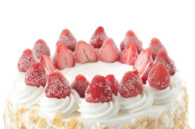 tatlı çilekli tatlı dondurma pastası.