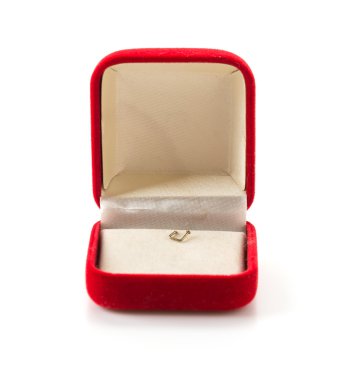 Beyaz arkaplanda mücevher kutusu