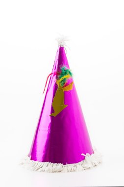 Beyaz arka planda parti şapkası