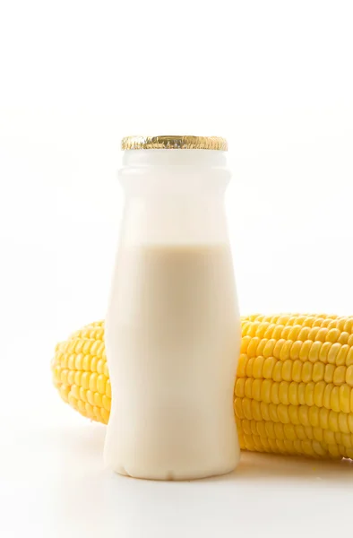 Corn milk on white background — Stock Photo, Image