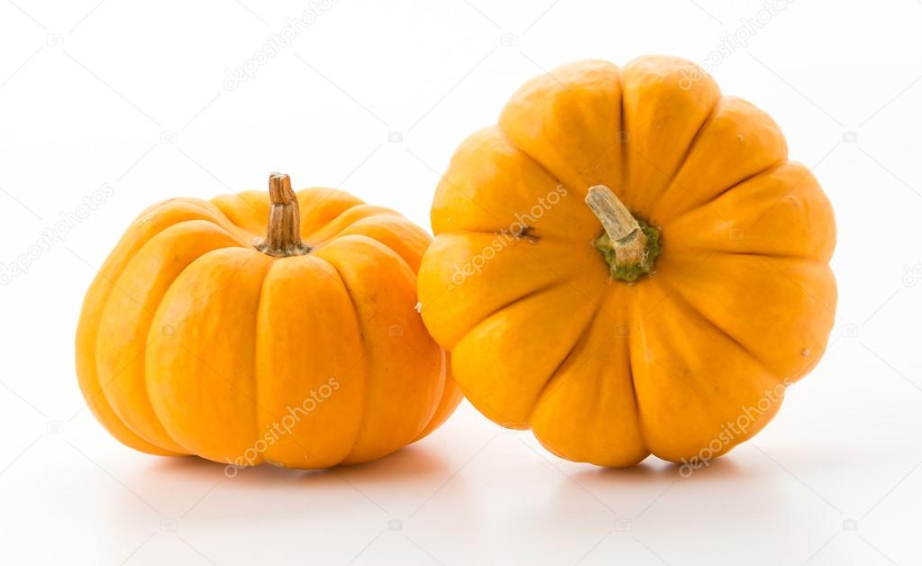 fresh pumpkin on white background
