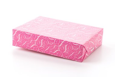 Beyaz arkaplanda hediye kutusu