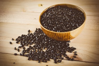 ahşap arka plan - vintage film fil ile yumuşak odak üzerinde kırmızı fasulye