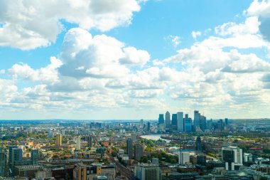 Thames Nehri ile Londra Havacılık Manzarası, İngiltere