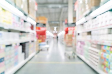 Arkaplan için soyut bulanık ve odaklanmış süpermarket