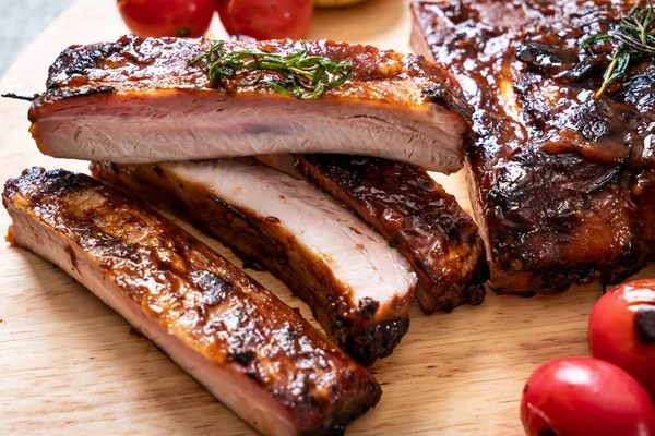Grilled Barbecue Ribs Pork — Stock Photo, Image