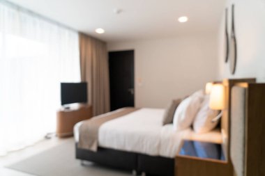 Soyut bulanık güzel lüks otel odası arka plan için iç mekan