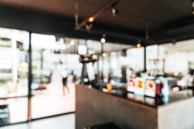 Arka plan için soyut bulanık kahve dükkanı ve restoran