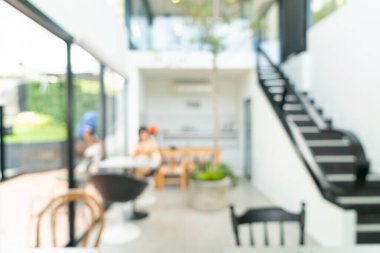 Arka plan için soyut bulanık kahve dükkanı ve restoran