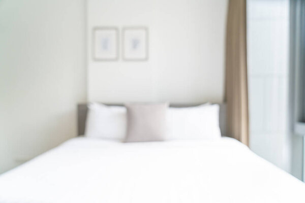 abstract blur and defocused hotel resort bedroom for background