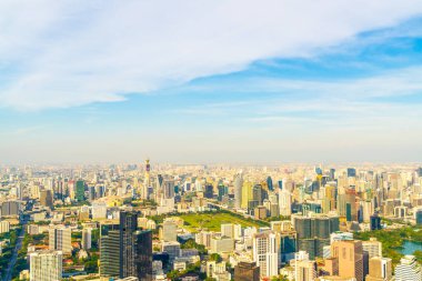 Bangkok Tayland 'da mimarisi ve binası olan güzel bir şehir manzarası