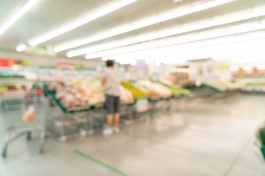 Arkaplan için soyut bulanık ve odaklanmış süpermarket