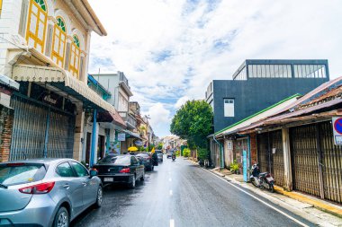 SONGKHLA, THAILAND - 15 Kasım 2020: Songkhla, Tayland 'da eski ve güzel şehir ve manzaralar inşa etmek 15 Kasım 2020.