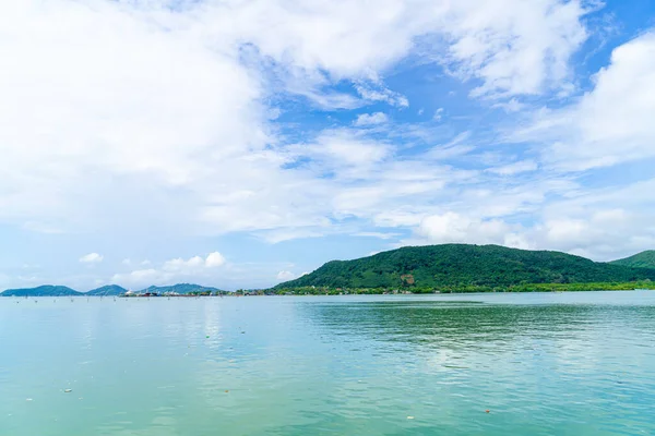 Vue Sur Baie Avec Ciel Bleu Songkla Thaïlande — Photo