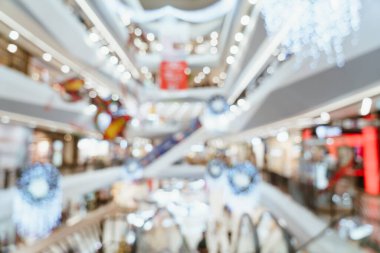 Soyut bulanık lüks alışveriş merkezi ve arka plan için perakende mağazası
