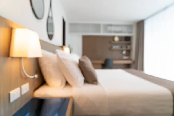 概要背景のための美しい豪華なホテルのベッドルームのインテリアをぼかす — ストック写真