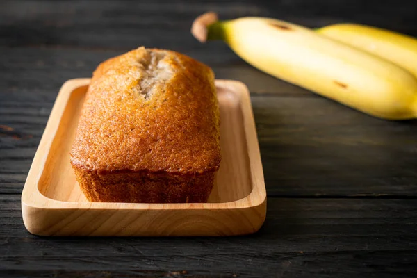 Pan Plátano Casero Pastel Plátano Rodajas — Foto de Stock