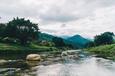 Kiriwong köyü - Tayland 'ın en iyi temiz hava köylerinden biri ve eski Tayland kültüründe yaşıyor. Nakhon si thammarat, Tayland 'ın güneyi.