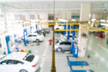 Özgeçmiş için soyut bulanık garaj araba servisi